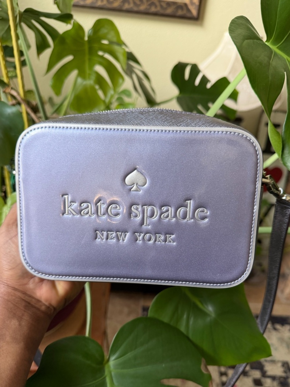 Kate Spade Oh Snap Lavender Shimmer Camera Crossbody